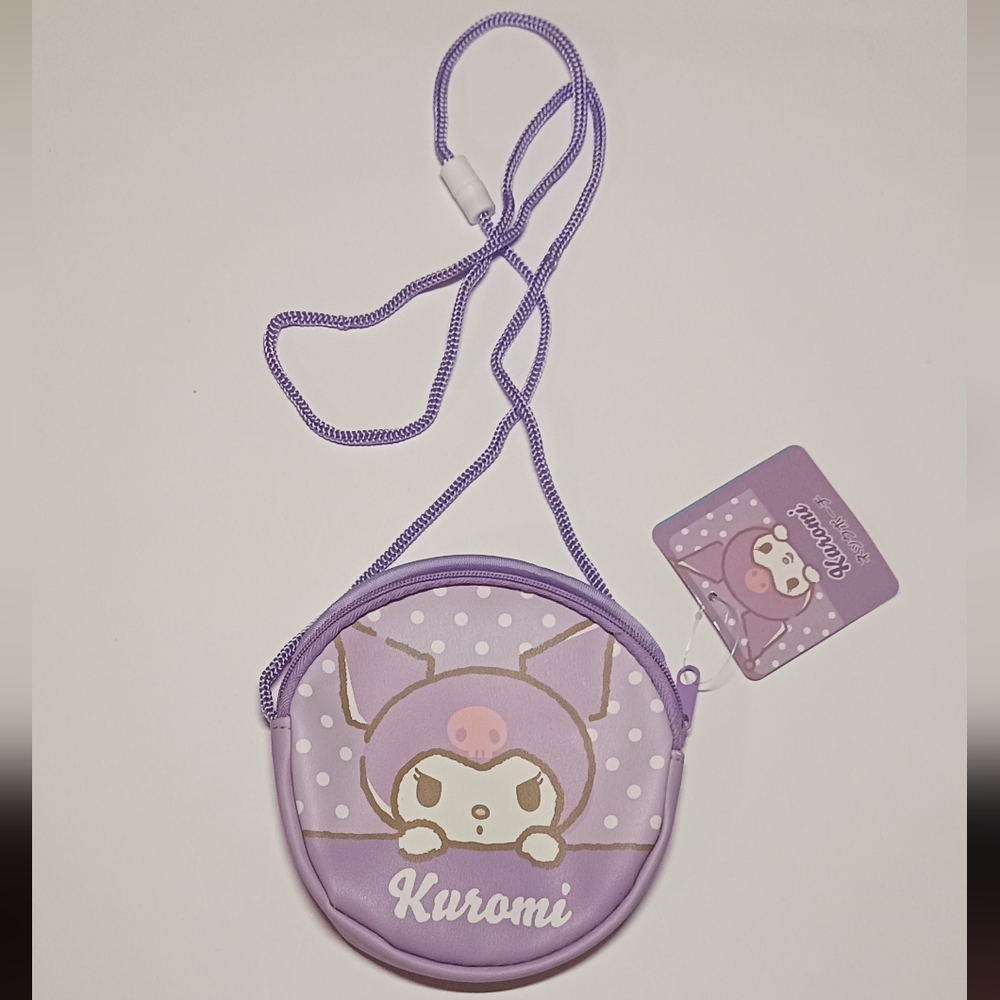 Kuromi, Sanrio, neck round pouch.